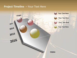 Railroad Track Dusk PowerPoint Template