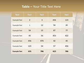 Railroad Track Dusk PowerPoint Template