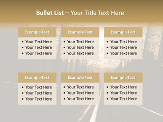 Railroad Track Dusk PowerPoint Template