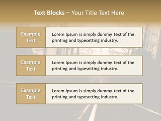 Railroad Track Dusk PowerPoint Template