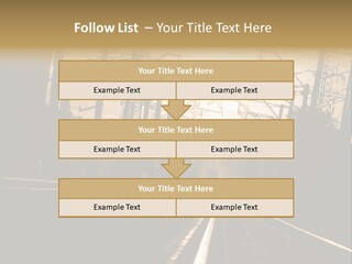 Railroad Track Dusk PowerPoint Template