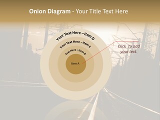 Railroad Track Dusk PowerPoint Template