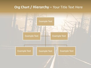 Railroad Track Dusk PowerPoint Template