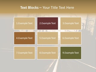 Railroad Track Dusk PowerPoint Template