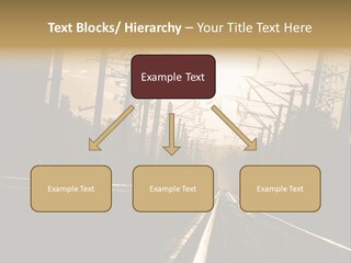 Railroad Track Dusk PowerPoint Template