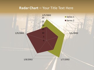 Railroad Track Dusk PowerPoint Template