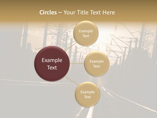 Railroad Track Dusk PowerPoint Template