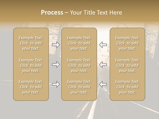 Railroad Track Dusk PowerPoint Template