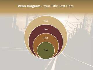 Railroad Track Dusk PowerPoint Template