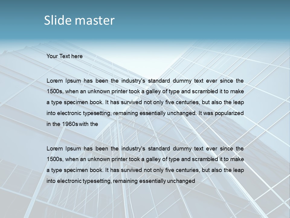 Workplace Economy Tall PowerPoint Template