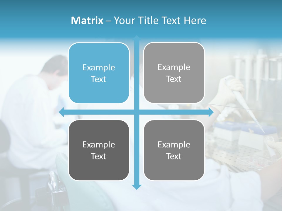 A Woman In White Lab Coat Working On A Machine PowerPoint Template