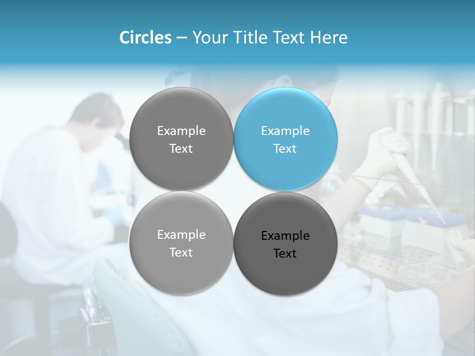 A Woman In White Lab Coat Working On A Machine PowerPoint Template