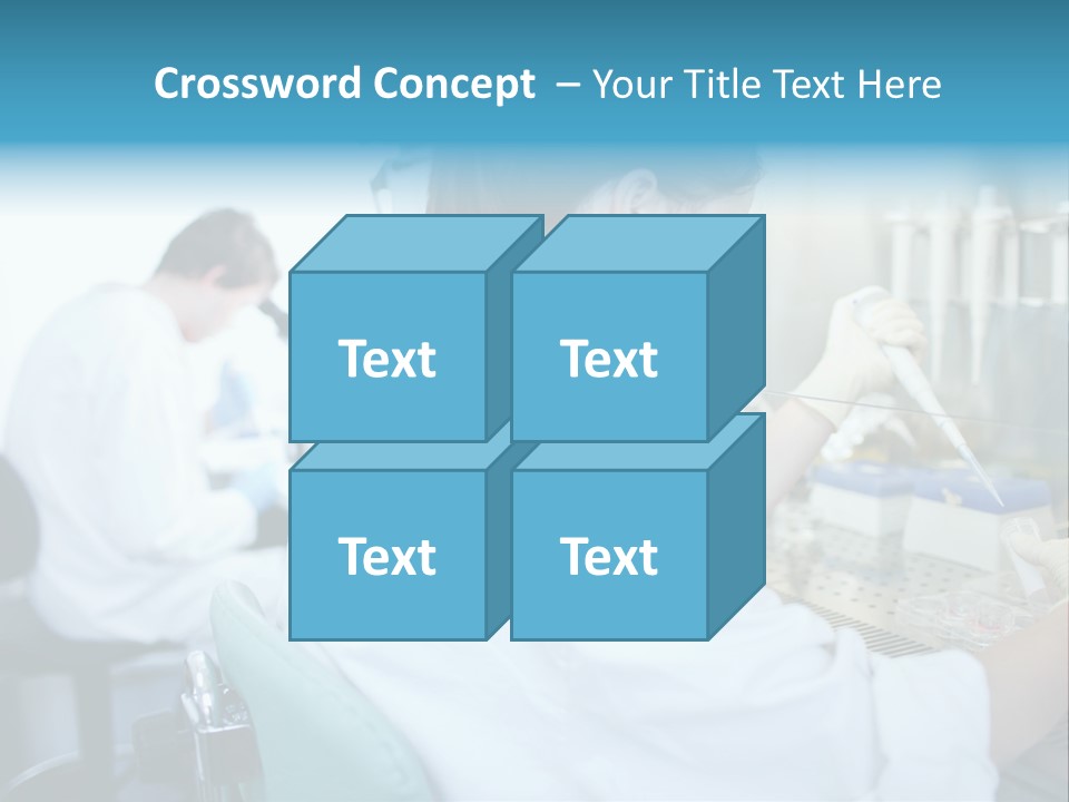 A Woman In White Lab Coat Working On A Machine PowerPoint Template