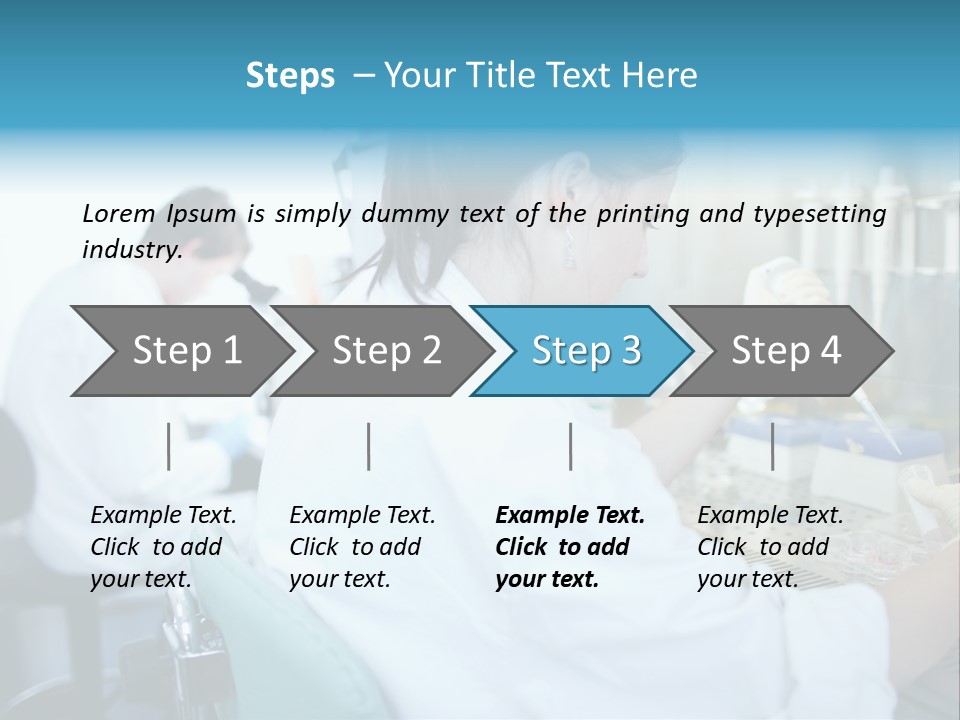 A Woman In White Lab Coat Working On A Machine PowerPoint Template
