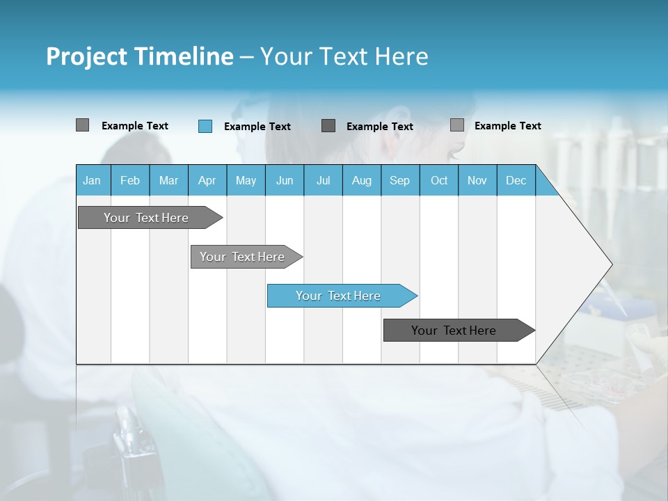 A Woman In White Lab Coat Working On A Machine PowerPoint Template