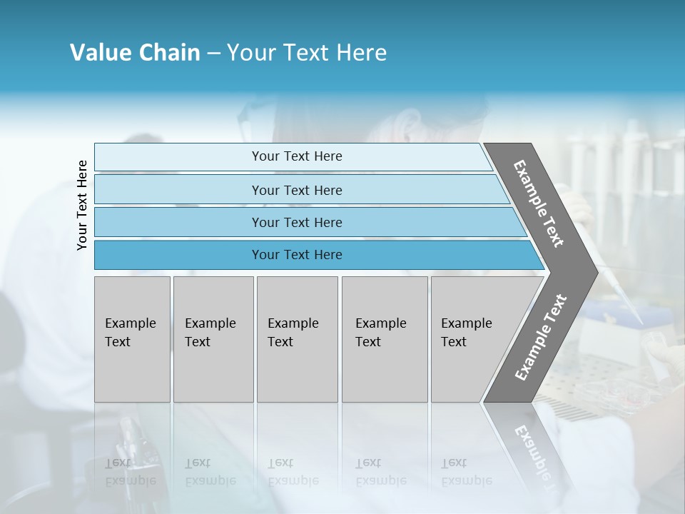 A Woman In White Lab Coat Working On A Machine PowerPoint Template