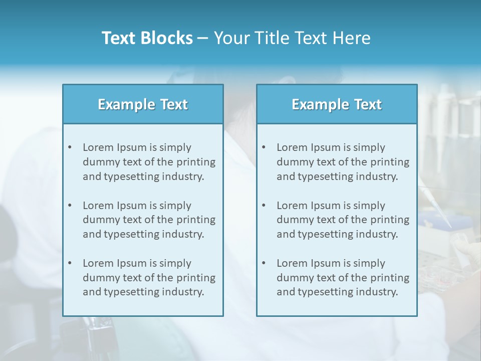 A Woman In White Lab Coat Working On A Machine PowerPoint Template