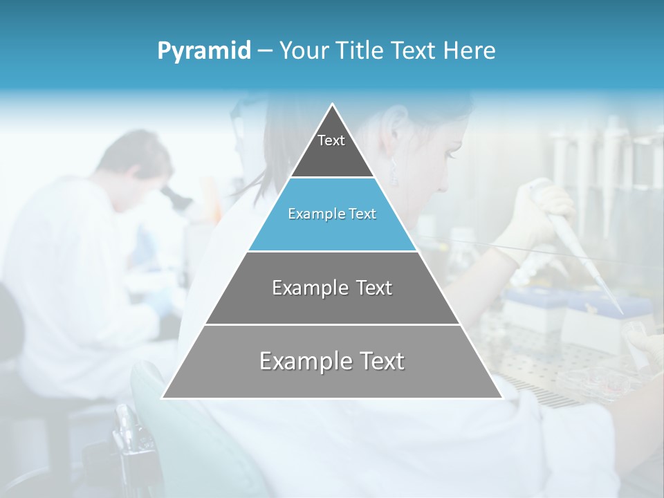 A Woman In White Lab Coat Working On A Machine PowerPoint Template