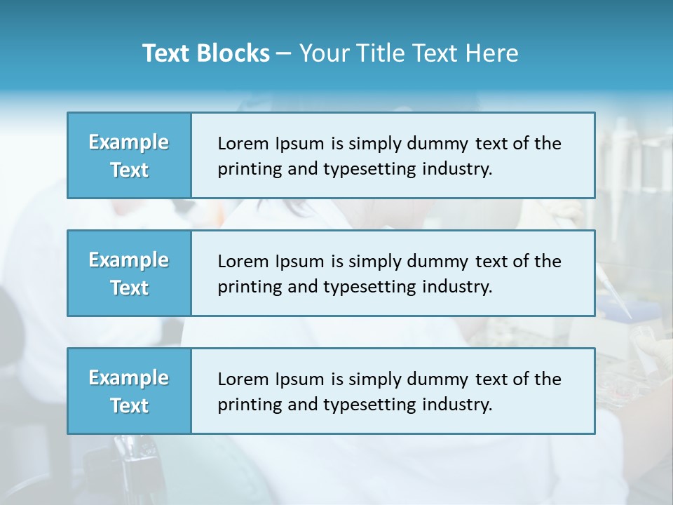 A Woman In White Lab Coat Working On A Machine PowerPoint Template