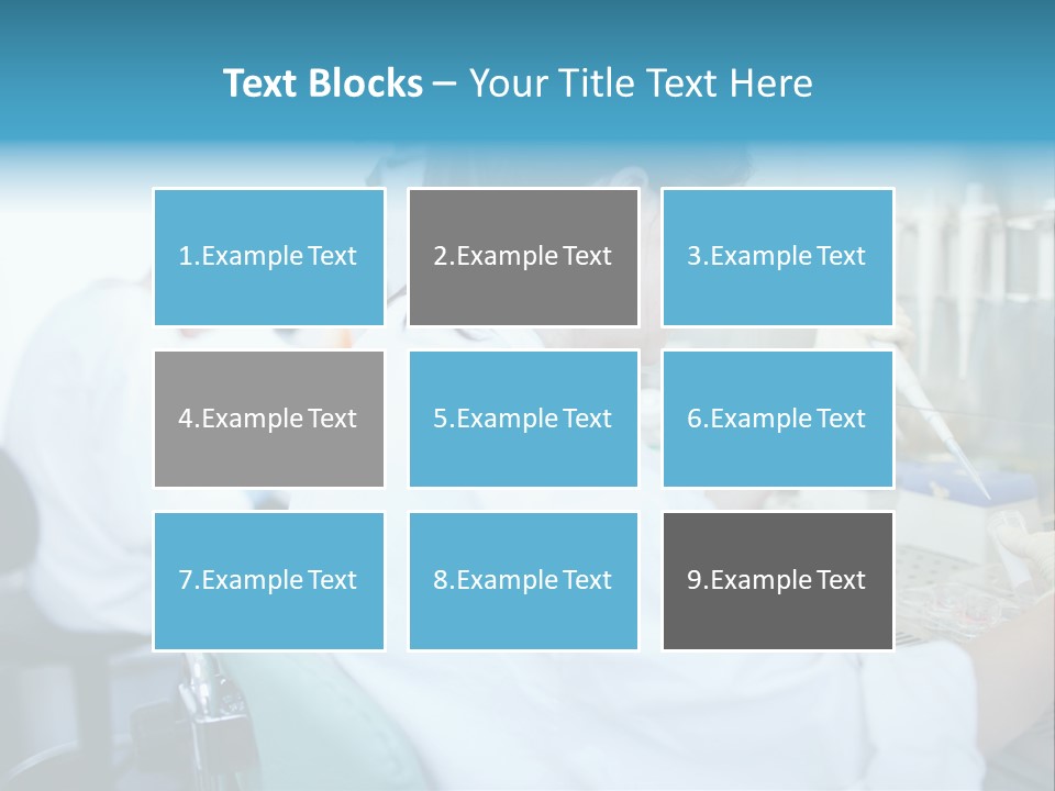 A Woman In White Lab Coat Working On A Machine PowerPoint Template