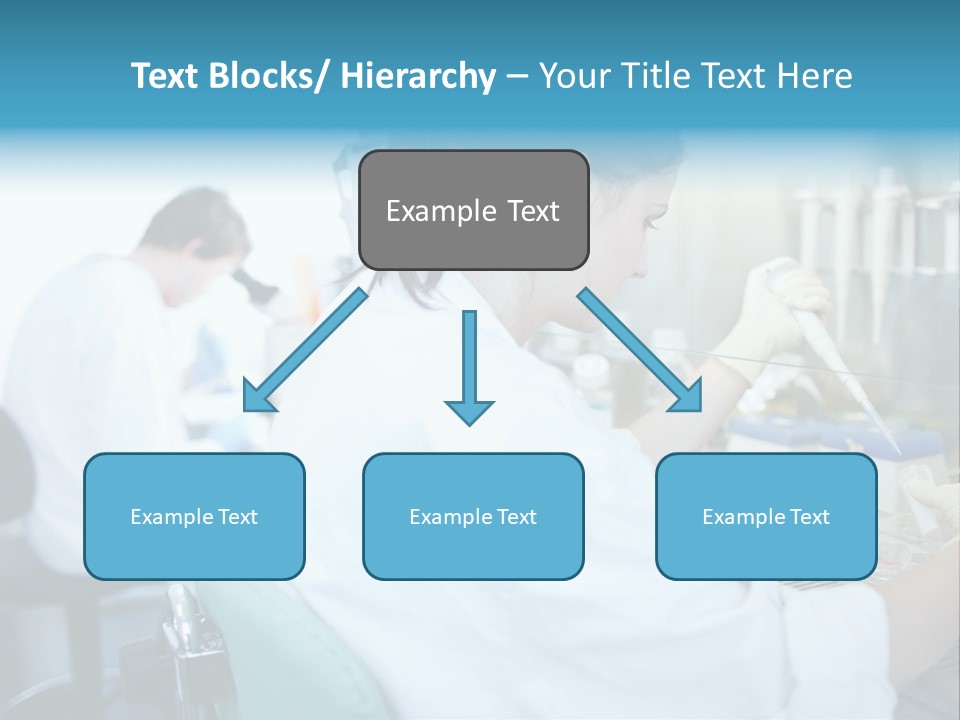 A Woman In White Lab Coat Working On A Machine PowerPoint Template