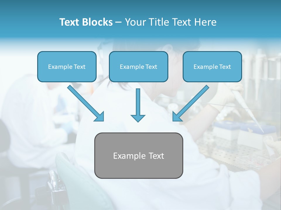 A Woman In White Lab Coat Working On A Machine PowerPoint Template