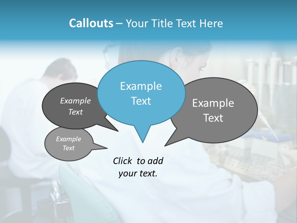 A Woman In White Lab Coat Working On A Machine PowerPoint Template