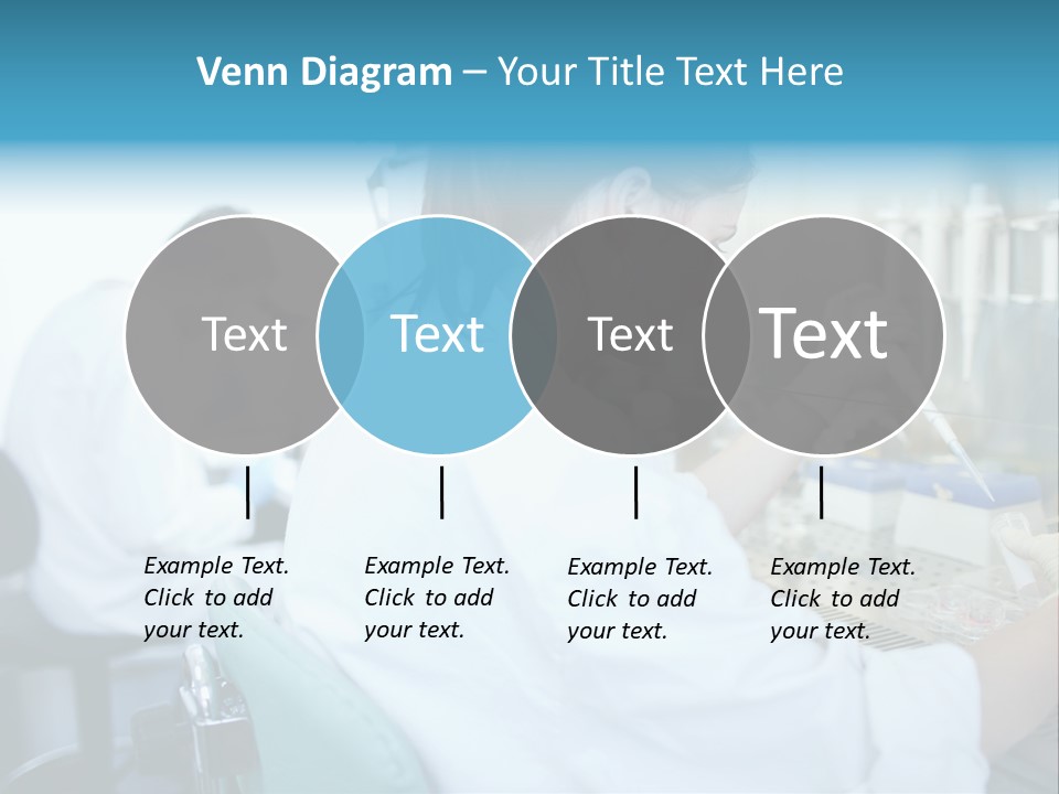A Woman In White Lab Coat Working On A Machine PowerPoint Template