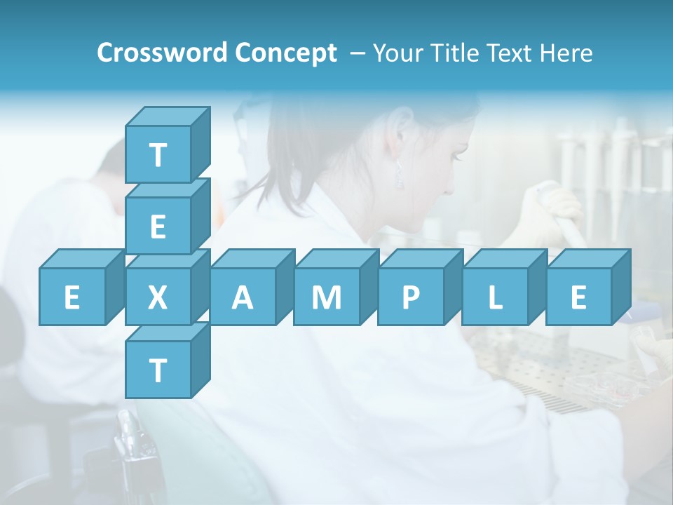 A Woman In White Lab Coat Working On A Machine PowerPoint Template