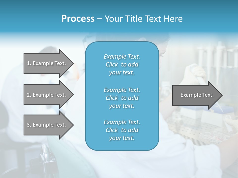 A Woman In White Lab Coat Working On A Machine PowerPoint Template