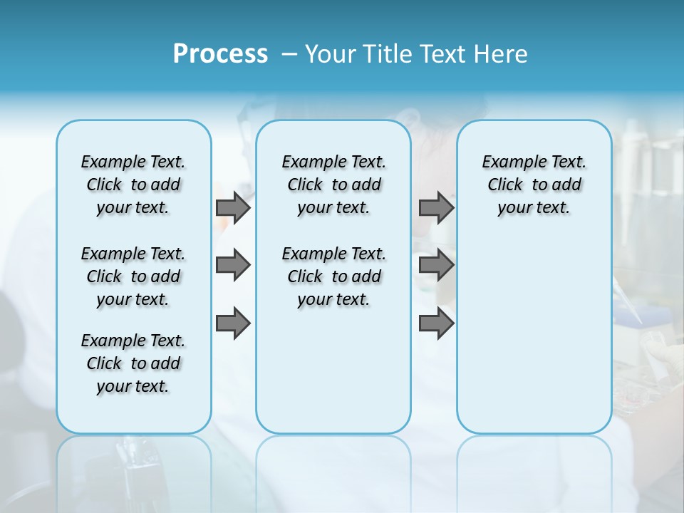 A Woman In White Lab Coat Working On A Machine PowerPoint Template