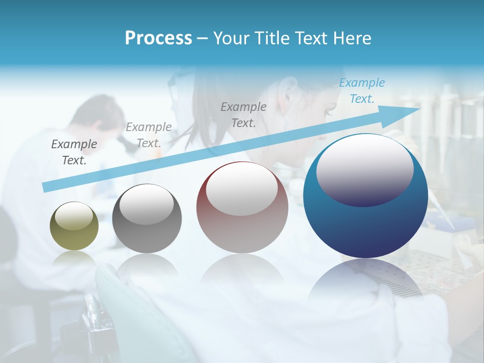 A Woman In White Lab Coat Working On A Machine PowerPoint Template