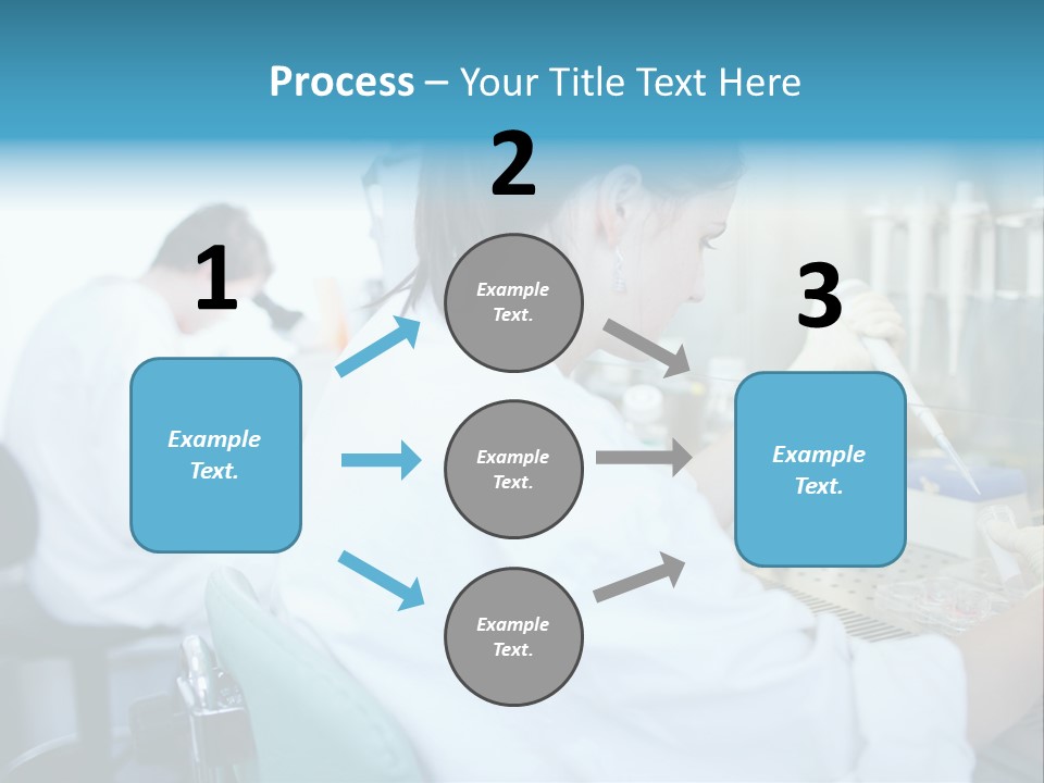 A Woman In White Lab Coat Working On A Machine PowerPoint Template