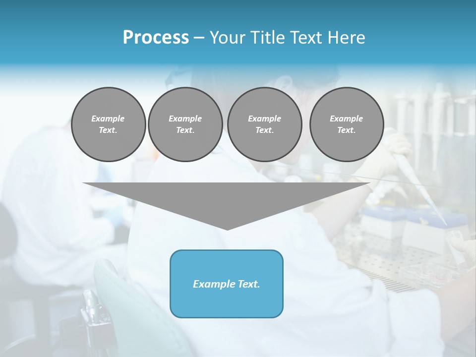 A Woman In White Lab Coat Working On A Machine PowerPoint Template