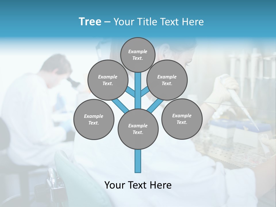A Woman In White Lab Coat Working On A Machine PowerPoint Template