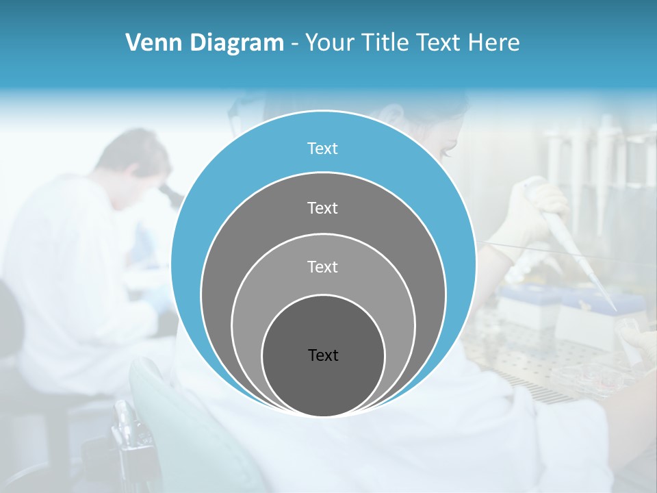 A Woman In White Lab Coat Working On A Machine PowerPoint Template