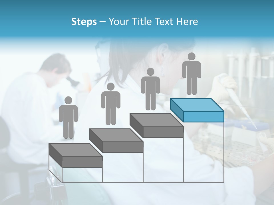 A Woman In White Lab Coat Working On A Machine PowerPoint Template