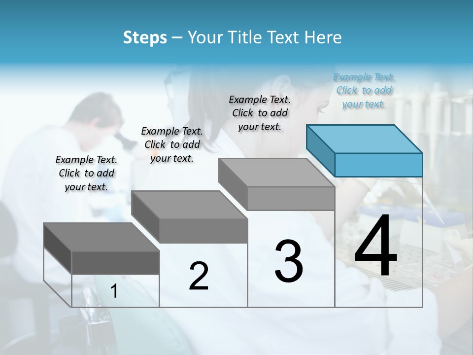 A Woman In White Lab Coat Working On A Machine PowerPoint Template