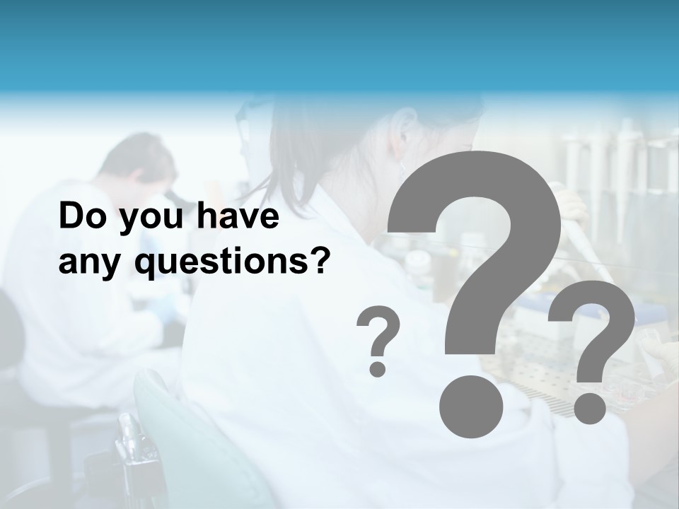 A Woman In White Lab Coat Working On A Machine PowerPoint Template