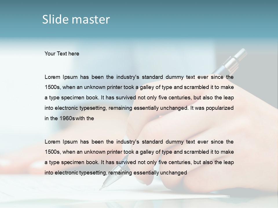 Hand Business Closeup PowerPoint Template