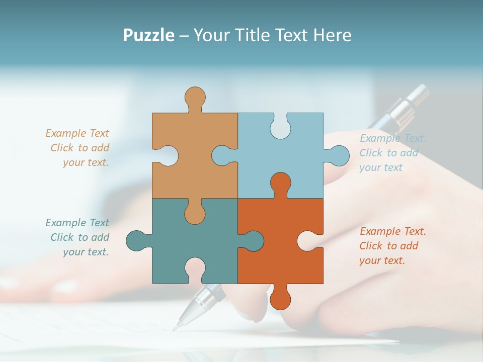 Hand Business Closeup PowerPoint Template