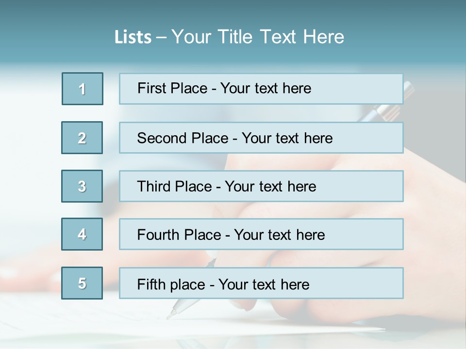 Hand Business Closeup PowerPoint Template