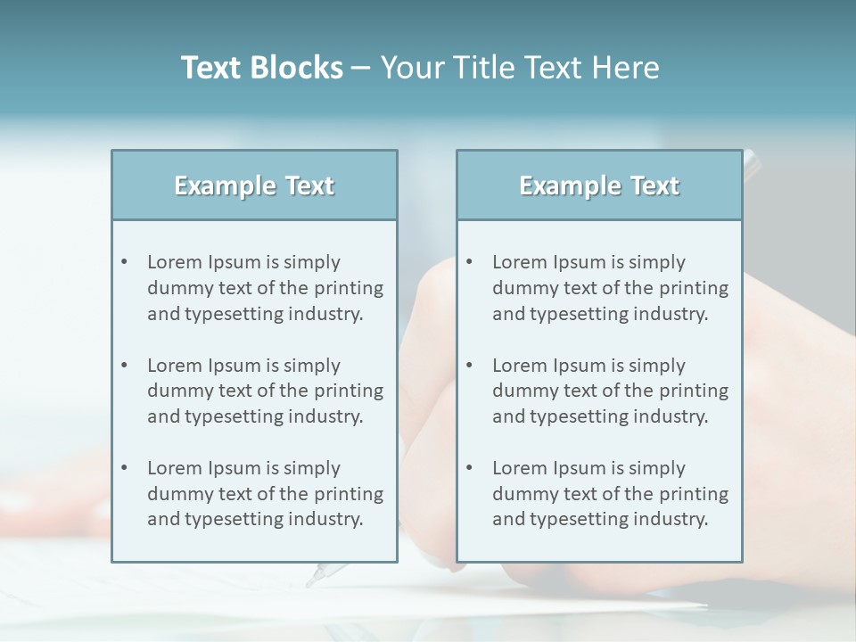 Hand Business Closeup PowerPoint Template