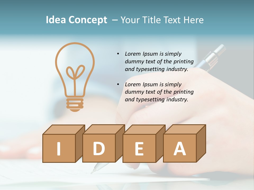 Hand Business Closeup PowerPoint Template