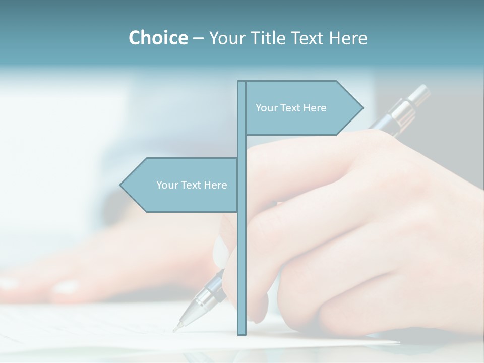 Hand Business Closeup PowerPoint Template