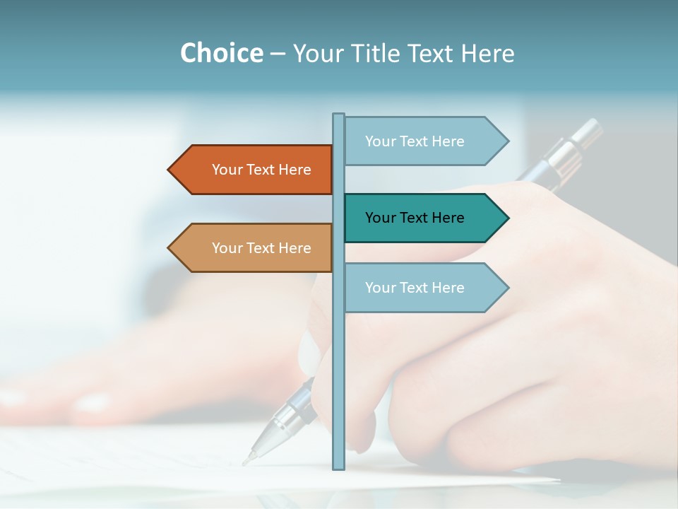 Hand Business Closeup PowerPoint Template