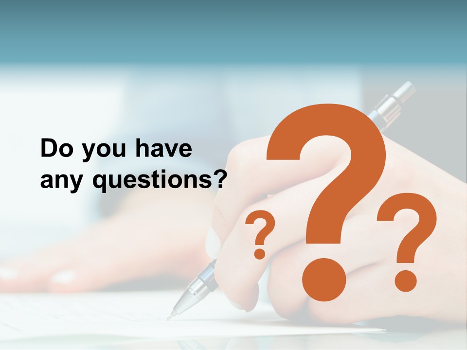 Hand Business Closeup PowerPoint Template