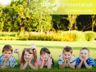 Outside Attractive Grass PowerPoint Template