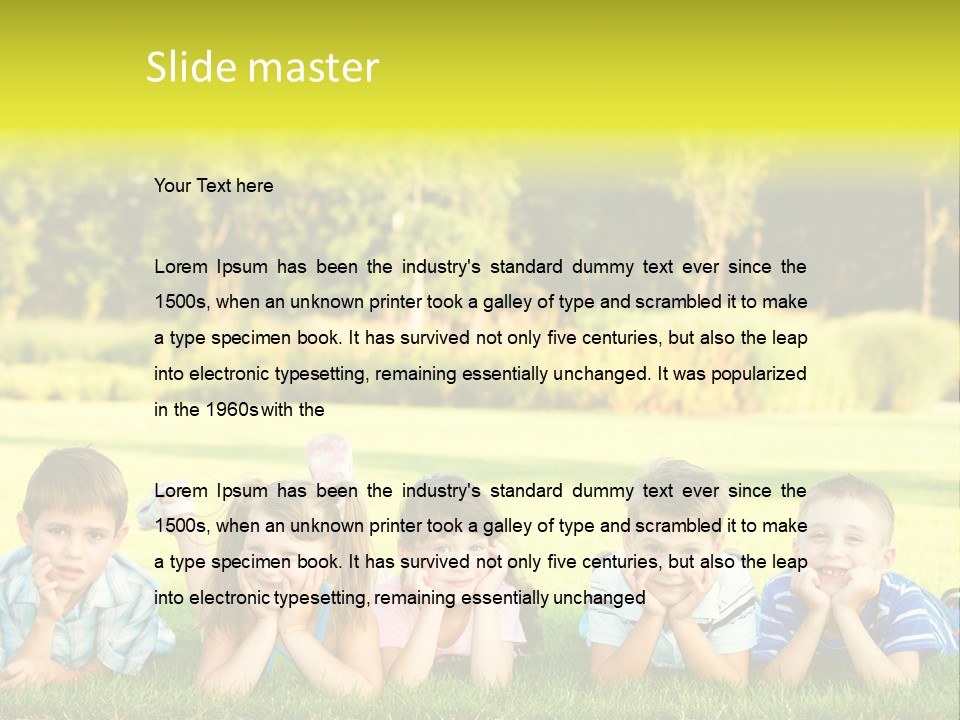 Outside Attractive Grass PowerPoint Template