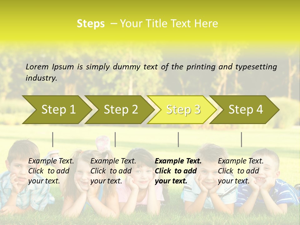 Outside Attractive Grass PowerPoint Template